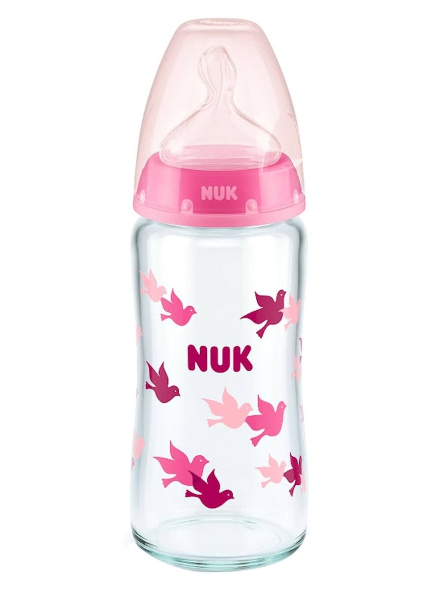 NUK Classic glass bottle 240ml – silicone 0-6M