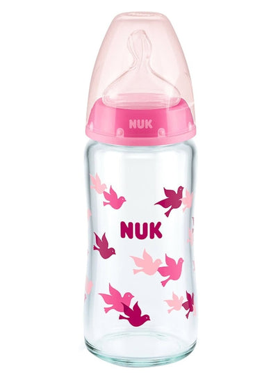 NUK Classic glass bottle 240ml – silicone 0-6M