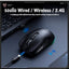 Tri-Mode RGB Wireless Gaming Mouse Black Edition, High-Precision Bluetooth, 2.4GHz Wireless & Wired Gaming Mouse for PC,
