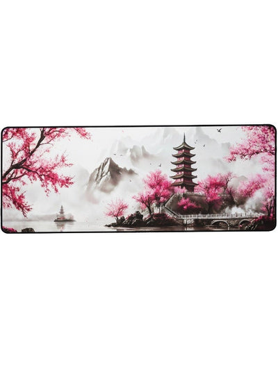 Japanese Cherry Blossom Desk Mat Anime Gaming Mouse Pad 70 x 30 cm Large Desk Pad for Desk Computer Pc Laptop Office Dec