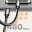 LC921C 240W Ultra High Power Type-C to Type-C Fast Charging & Data Cable, PD3.1 Support, 5A Output, 1 Meter Length, Rein