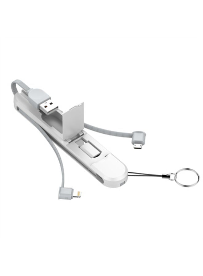 LC130 3 in 1 Fast Charging and Data Cable, 3.8A High-Speed Output, USB to Lightning / Type-C / Micro USB, Smart Protecti