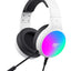 havit Gaming Headphone (RGB) , Model H2043U White , 50MM Dynamic unit, Surround Sound Wired (3.5mm audio +1.7 USB) , Headphone With Noise Cancelling Microphone & In-Line Volume Control for pc and lap top , home , office and perssonal use