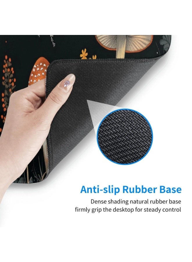 Large gaming mouse pad, 70 x 30 cm, mushroom-shaped design, waterproof surface and durable design, suitable for use on t