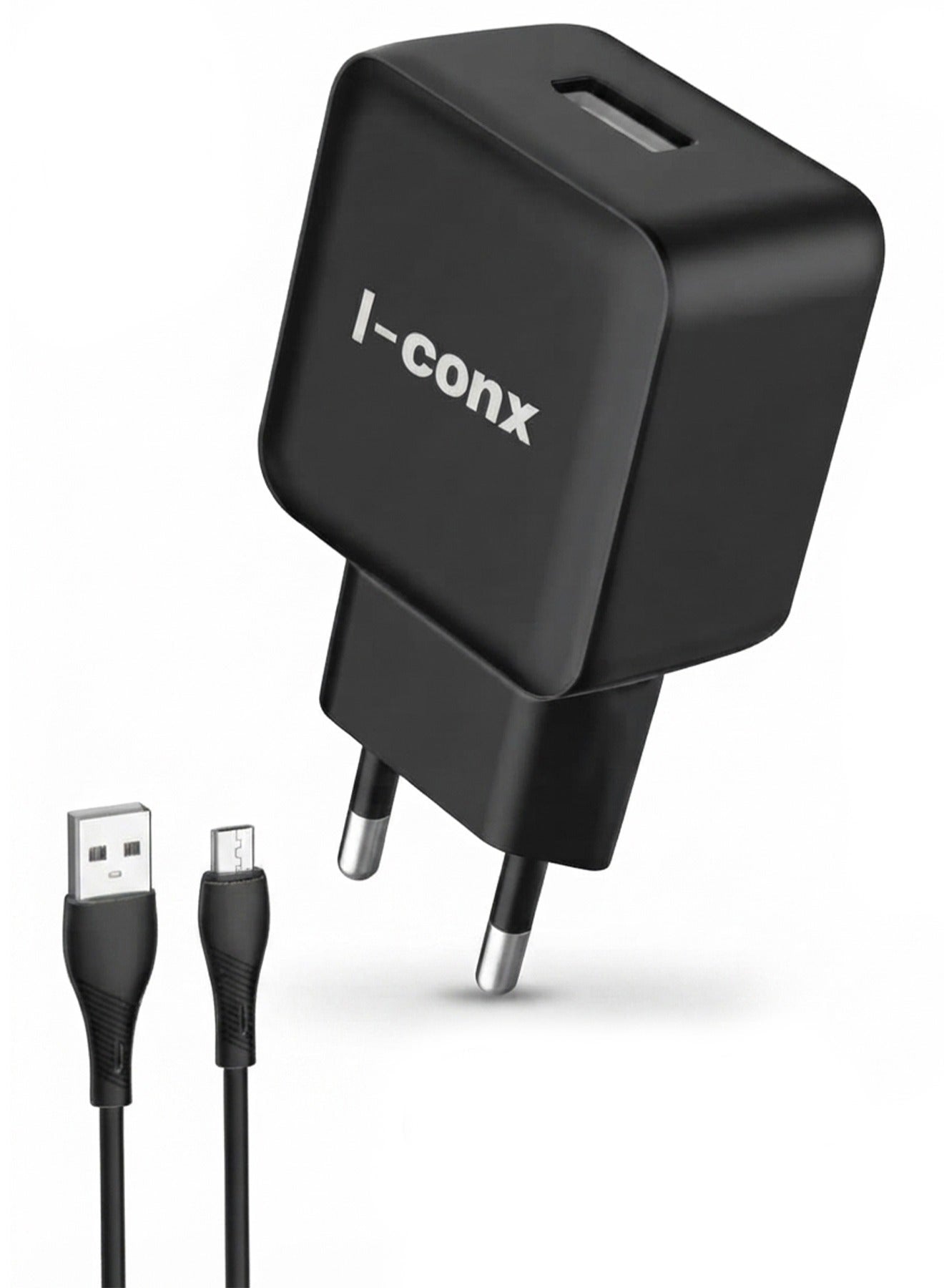 IC-09 18W QC 3.0 Fast Wall Charger with Micro USB Cable – USB Fast Charging Travel Adapter, Quick Charge 3.0 Power Plug,