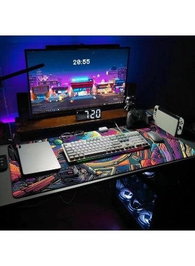 Astronaut 3 Extended Gaming Mouse Pad with Stitched Edges 70×30cm XL Desk Mat for Gaming, Office, Keyboard, Mouse, Lapto