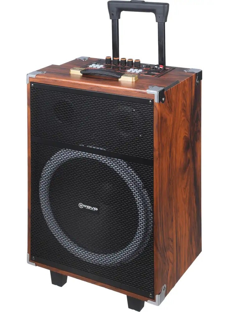 V-1235 Portable Bluetooth Speaker, 12-Inch Wireless Party Speaker, 50W Powerful Bass, Rechargeable Karaoke Speaker with 