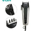 VGR V-120 Professional Hair Clipper with Self Sharpening Blades, 8 Guide Combs, Scissors, Comb, Taper Lever Adjustments for close cut trimming for men, Corded (Black)