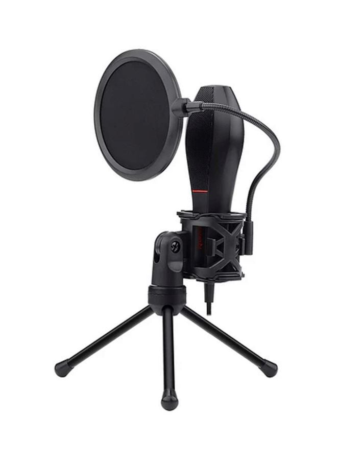 ميكروفون جيمنج Redragon GM200 Quasar مكثف مع حامل أسود
