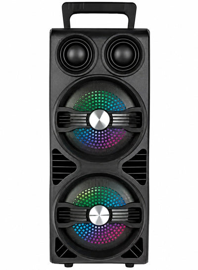 GT-442 Portable Bluetooth Speaker, Dual 4-Inch Wireless Party Speaker, 10W Powerful Stereo Sound, 1200mAh Rechargeable B
