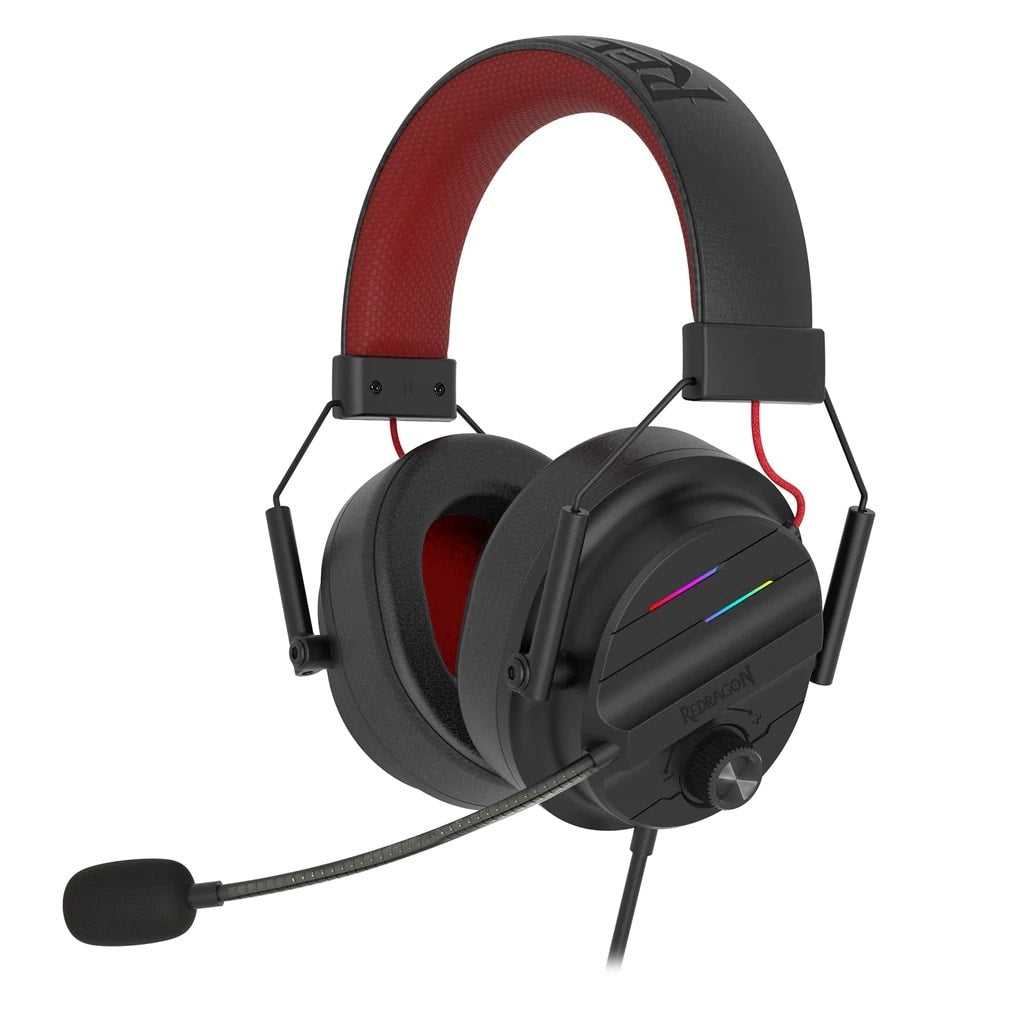 Redragon H380 CHIRON Gaming Headset With Headset Stand, 7.1 Surround Sound (Black)