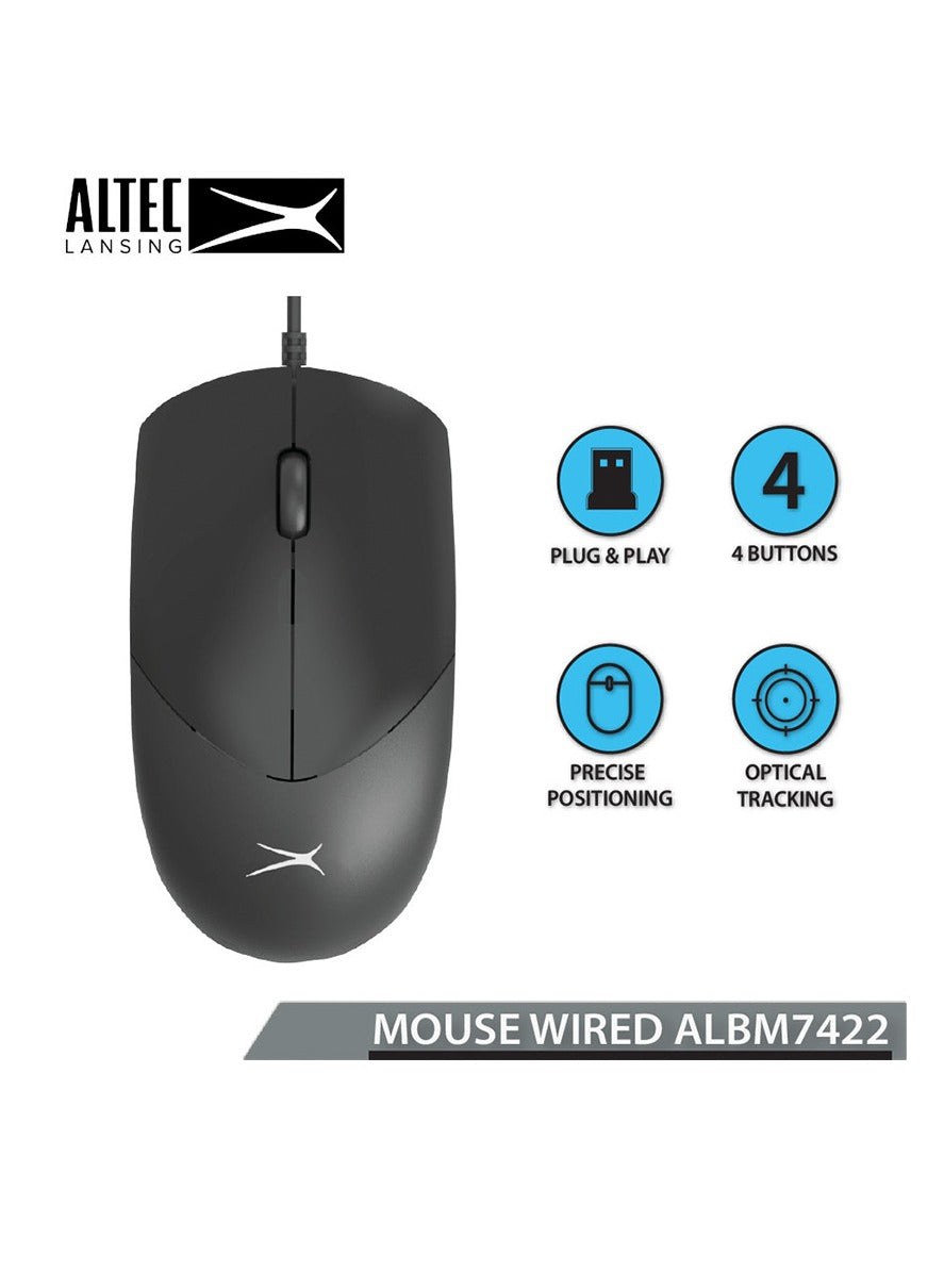 Altec Lansing Wired Mouse for Computer/ Laptop ALBM7244