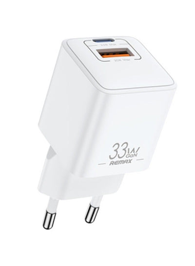 Fast Charger RP-U26 33W USB+USB-C / Type-C GaN Fast Charging Charger, Specification EU Plug(White)