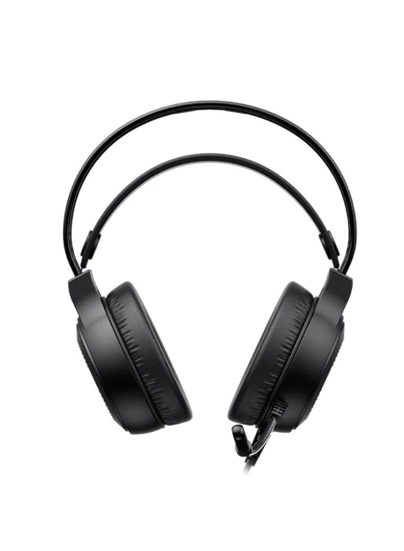 havit Gaming Headphone (RGB) , Model H2040D , 50MM Dynamic unit, Surround Sound Wired (3.5mm audio + USB) , Headphone With Noise Cancelling Microphone & In-Line Volume Control