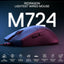 K1NG M724 Wired Gaming Mouse, 42G Ultra-Light 12,400 Max DPI Optical Gaming Mouse with 5 Programmable Buttons, Ergonomic