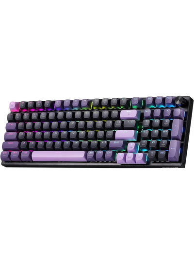 98-Key Tri-Mode Wireless Mechanical Gaming Keyboard With RGB Backlit PBT Keycaps Aluminum Frame Hot-Swappable Switches C