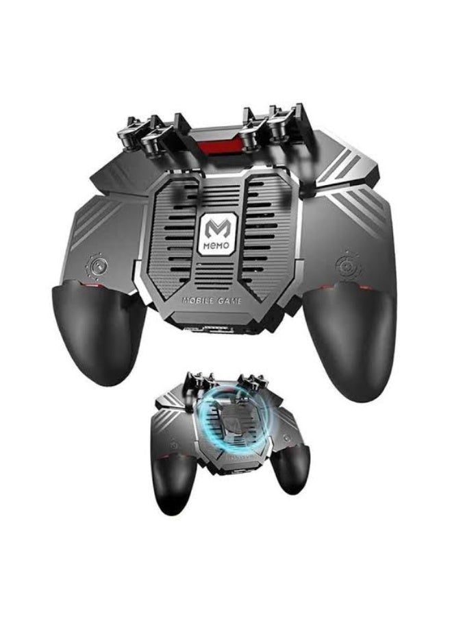 Mobile Gaming Controller With Cooling Fan, 6 Finger Trigger Design, Rechargeable 1200mAh Battery, Ergonomic Phone Gamepa