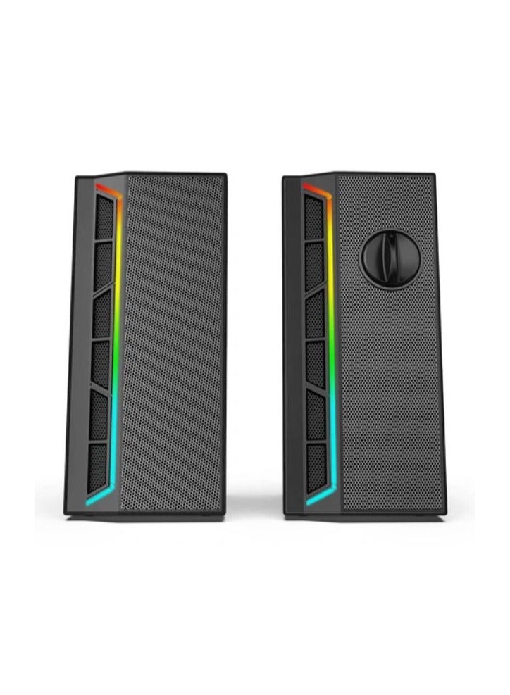 عرض أمامي لسبيكر ريدراجون GS580 مضاء بـ RGB