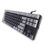 Mechanical Gaming Keyboard, model PPK87 for computer and lap top (black/gray) RGB Full size with 87 key, cable USB Speed interface , black switch, adjustable height in to give comfort to the hand while playing .