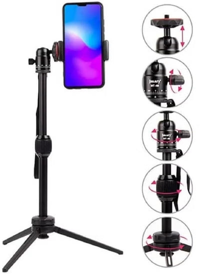 Table Top Extendable Foldable Tripod Stand MT-68 with 360° Rotation , Compatible with Mobile Phones, DSLR & Digital Came
