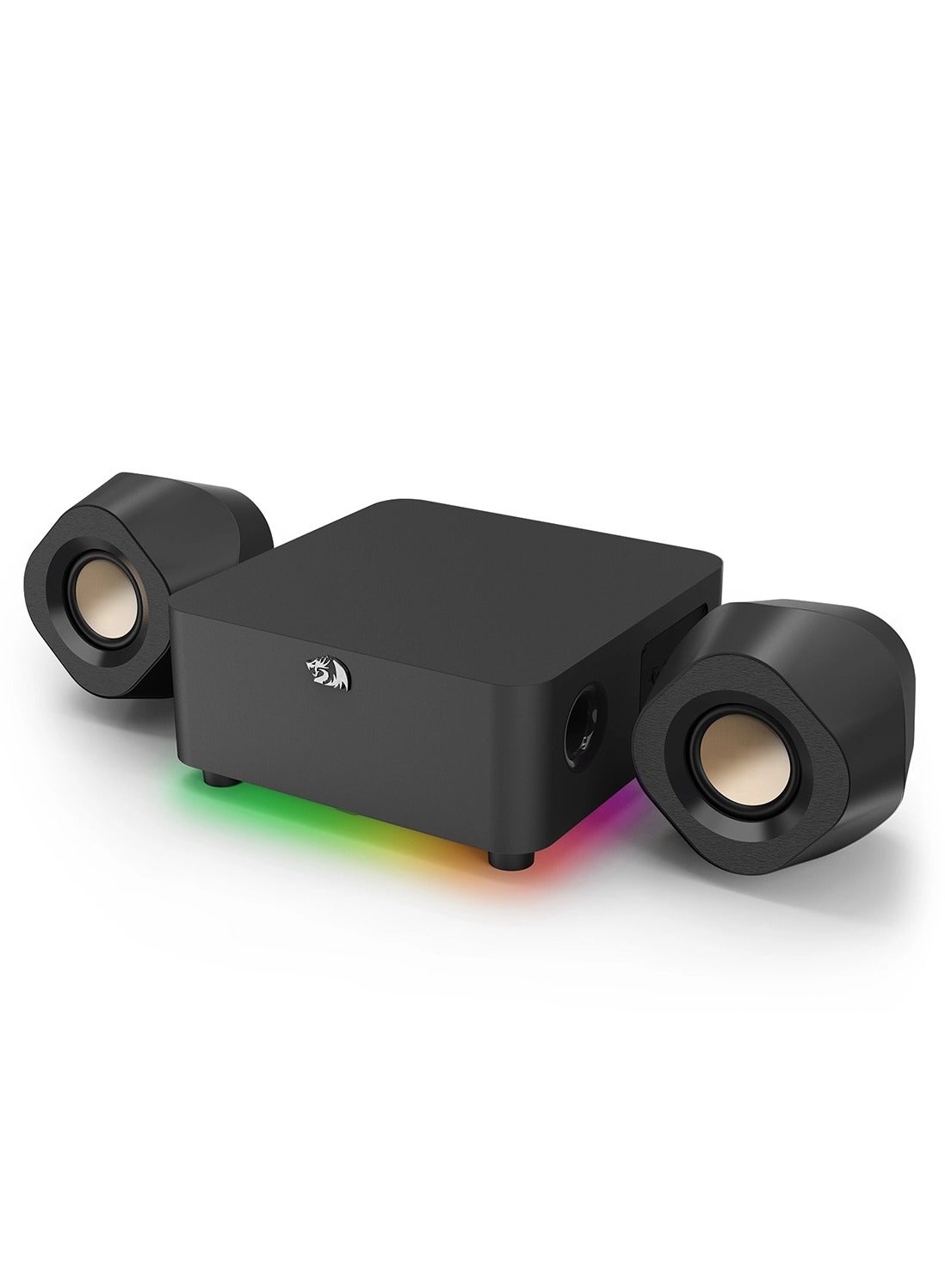 Gaming Speaker GS590 Pro (RGB) 2.1 channel , with Remote Control and 4 Buttons , 22W For PC/ Notebook / Tablet / Mobile 