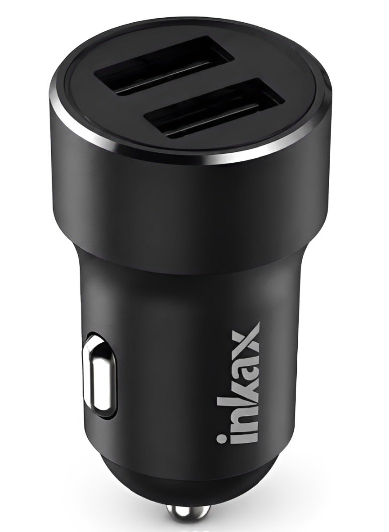 CA-29 Dual USB Car Charger 3.1A Fast Charging Adapter with Micro USB Cable Included, Aluminum Alloy Metal Car Charger wi