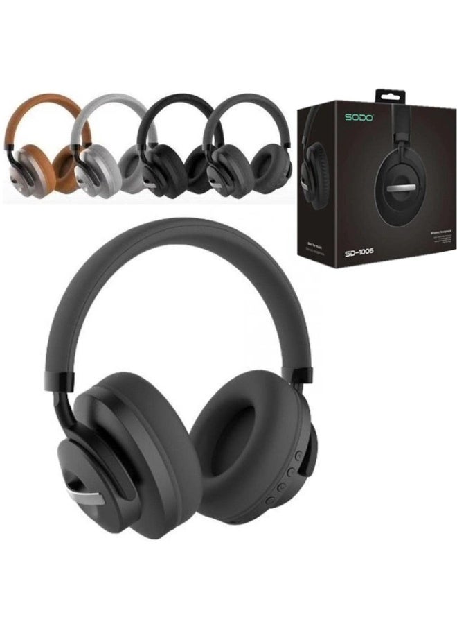 SD-1006 Wireless Bluetooth 5.1 Over-Ear Stereo Headphones with 40mm Dynamic Drivers, TF Card Slot, Built-In Microphone, 