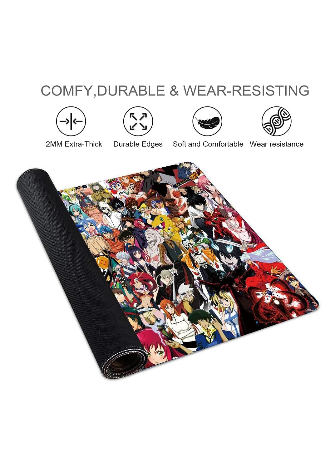 Large Mouse Pad, Anime style(60cm x 30cm x 2mm), HD Print Pattern Desk Mat, Extended Mouse Pad and Keyboard Mouse Pads, Waterproof Fabric Surface Mouse Pads for Office