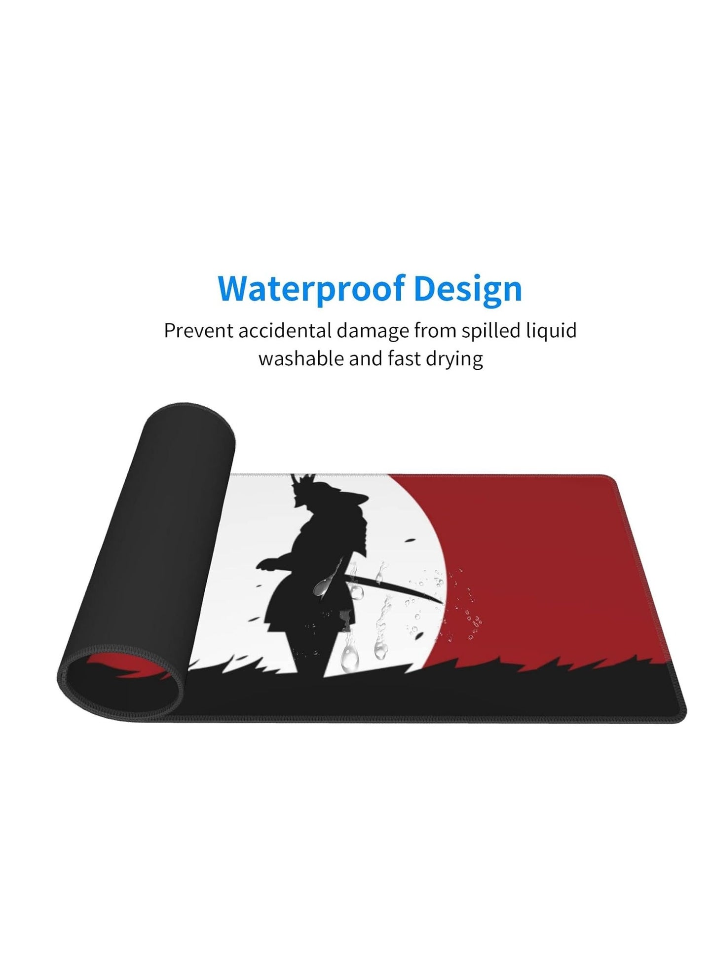 Japanese Samurai Battle Gaming Mouse Pad Large XL Desk Mat Long Extended Pads Big Mousepad for Home Office Decor Accessories ( 80x30x2mm )