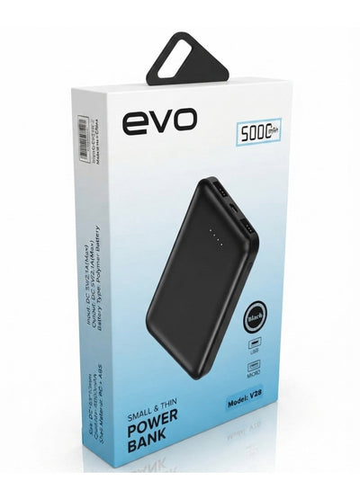 V28 5000mAh Portable Power Bank with USB-C Power Delivery, Dual USB Output, Fast Charging External Battery Pack, Compact