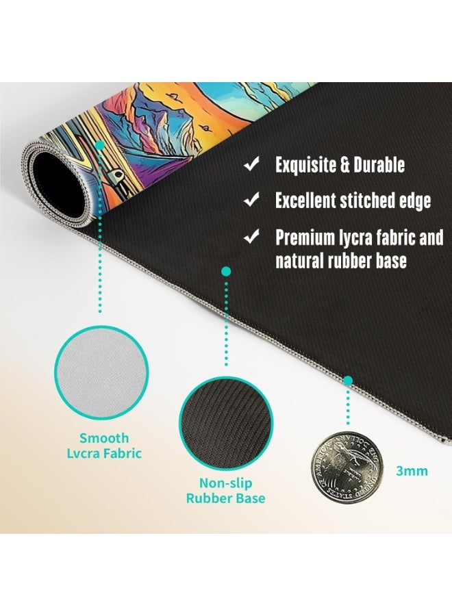 Astronaut 3 Extended Gaming Mouse Pad with Stitched Edges 70×30cm XL Desk Mat for Gaming, Office, Keyboard, Mouse, Lapto