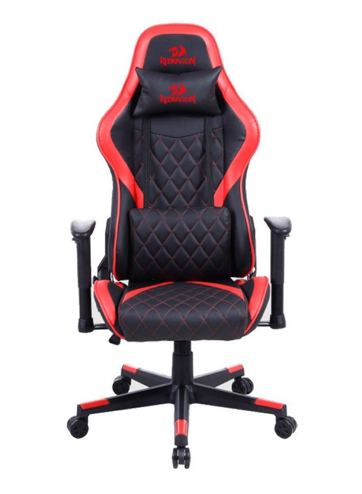 كرسي جيمنج Redragon C211 Gaia بتصميم رياضي أسود وأحمر