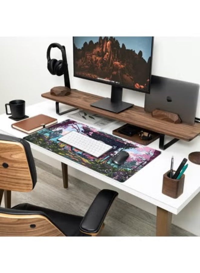 Pink Japan Desk Pad Anime Gaming Green Mouse Pad Large Mouse Pad For Desk Computer Pc Laptop Office Decor For Women, Ani