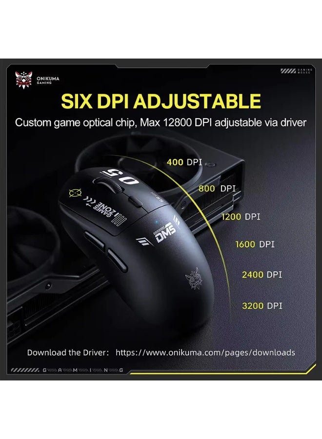 Advanced Tri-Mode Wireless Gaming Mouse, High-Precision Bluetooth, 2.4GHz Wireless & Wired Gaming Mouse for PC, Laptop, 