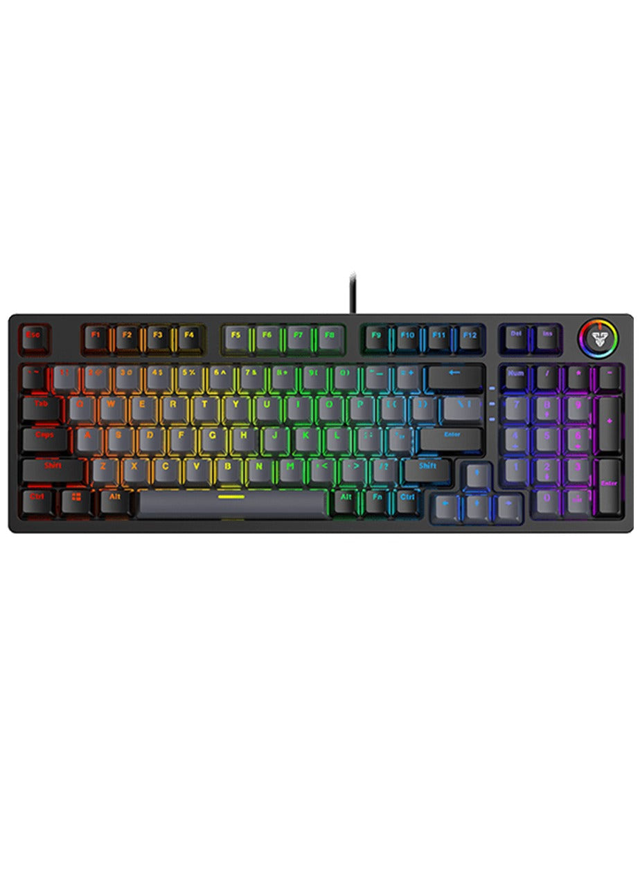 FANTECH MK890 RGB Keyboard Gaming Mechanical Full Size , Blue Switch