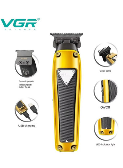 VGR Professional USB Rechargeable V-338 ,LED Display , Oil Bottle , Home Functional Reciprocating Shaver, Cleaning brush, Protection cap, USB charging cable, 6pc guide comb , 180 Minutes Operating Time