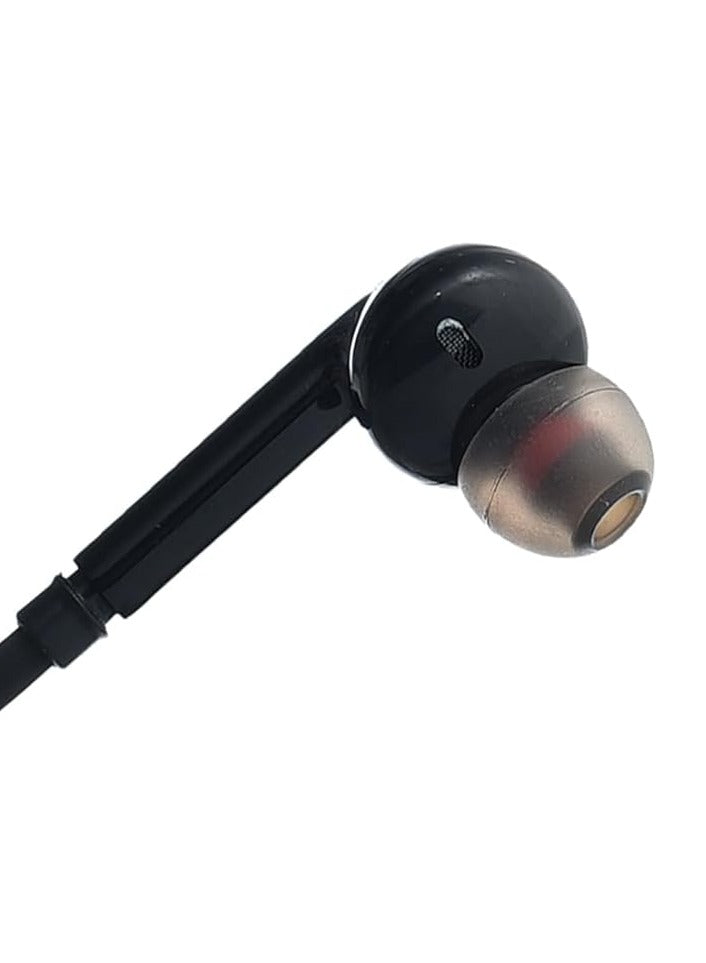 Blue Spectrum F-2 Aux Earphone Stereo Ergonomic Design With Earphone plug Comfortable And High Quality For Mobile Phone - Black