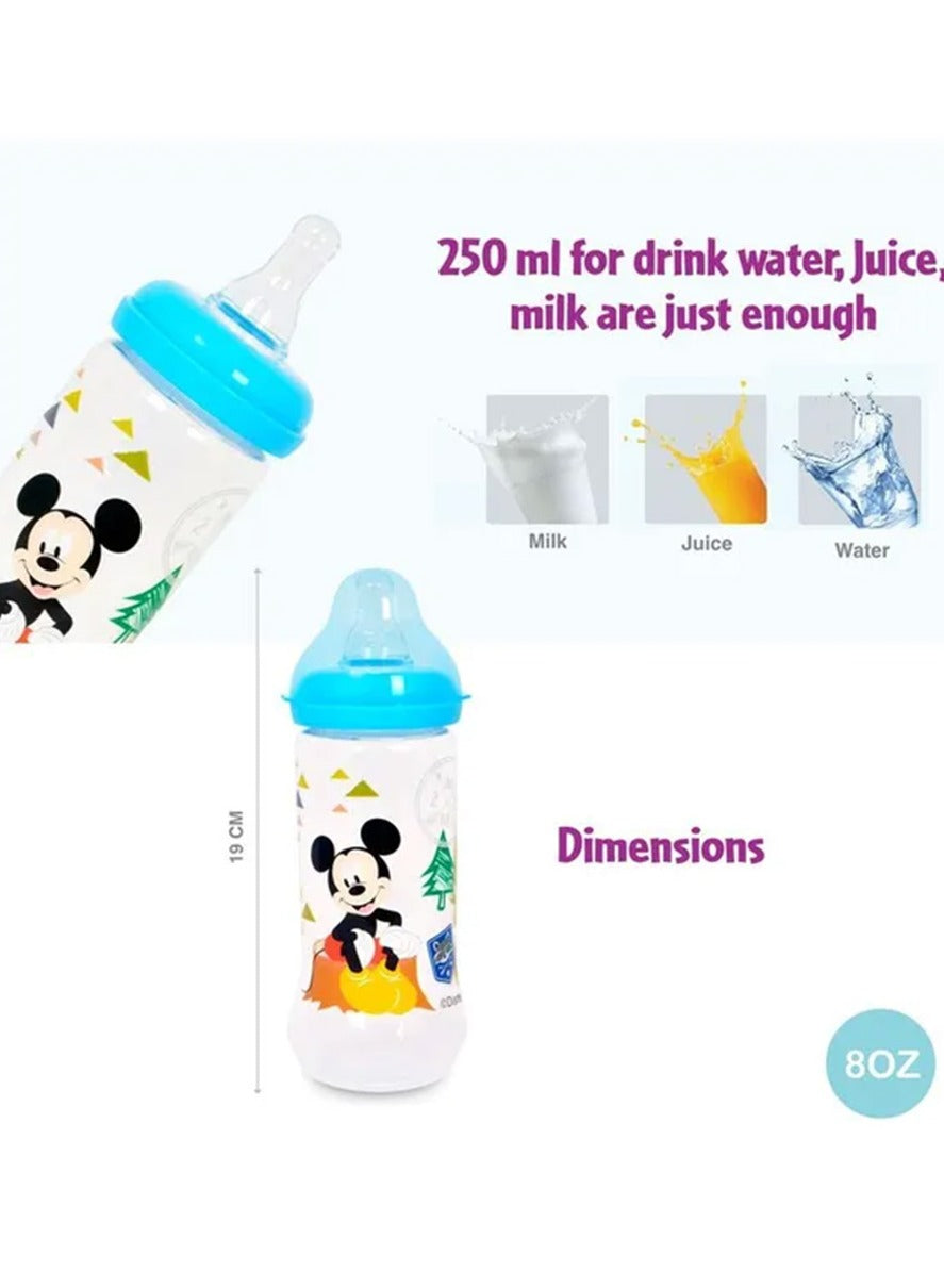 Disney Mickey Mouse Baby Feeding Regular Neck Bottle - 250 ml