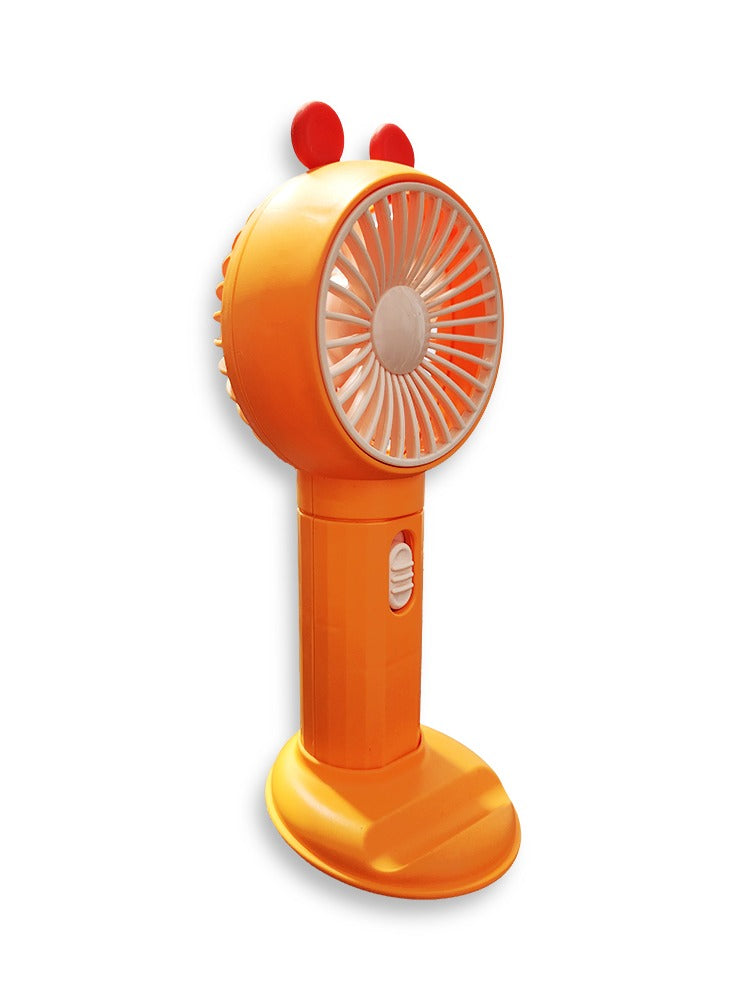 Portable Mini Fan USB Rechargeable Cute Small Electric Fan For School With Phone Holder