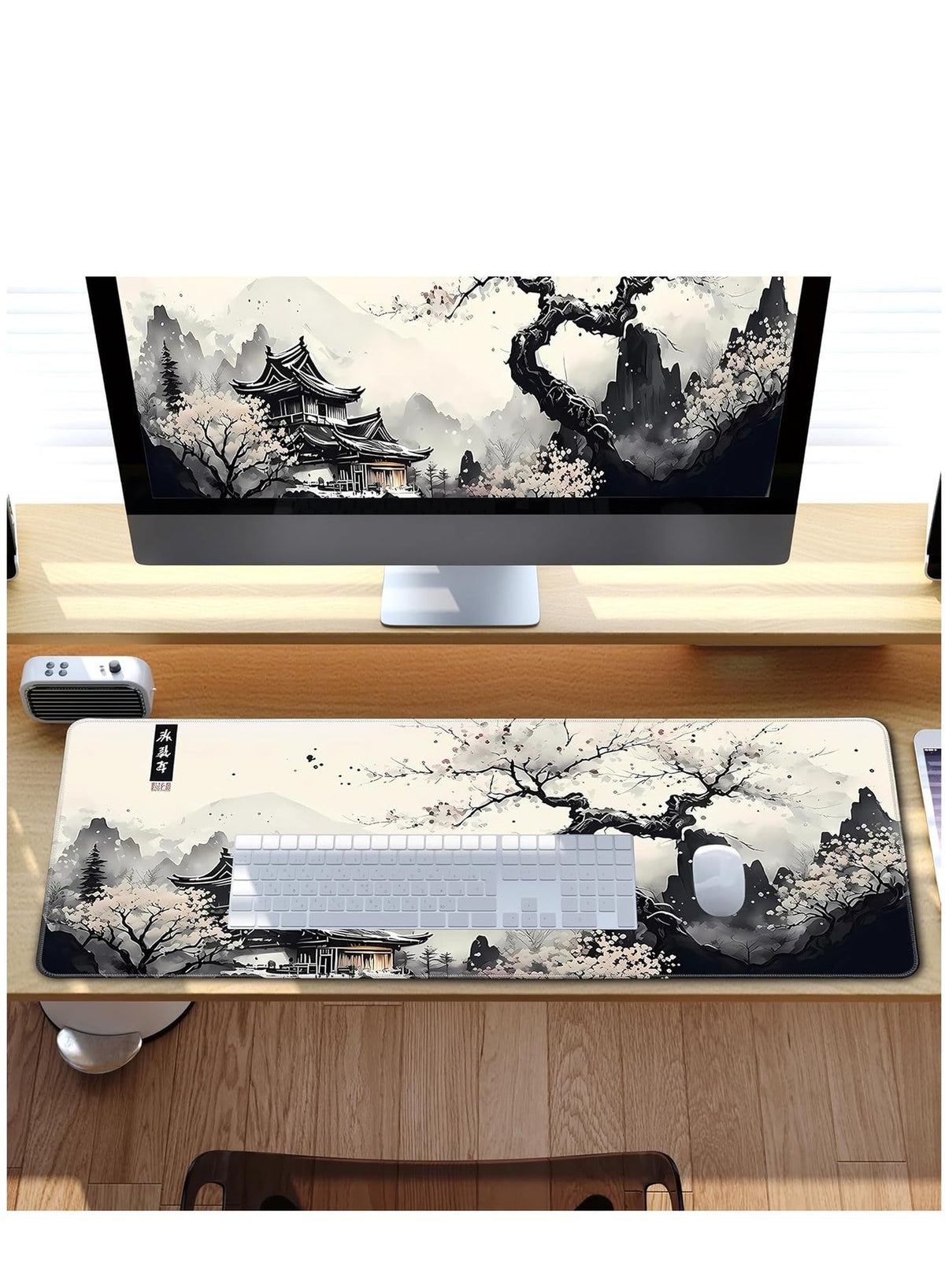 Japanese Desk Mat Cherry Blossom Large Mouse Pad Gaming Mousepad Extended XL Keyboard Mat Computer Laptop Mouse Desktop 