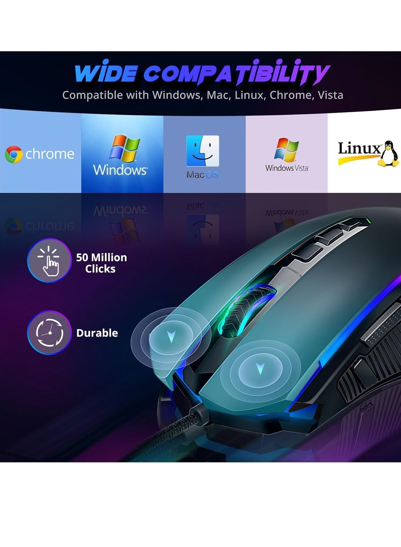 ماوس جيمنج REDRAGON M910-K RANGER سلك RGB 9 أزرار أسود