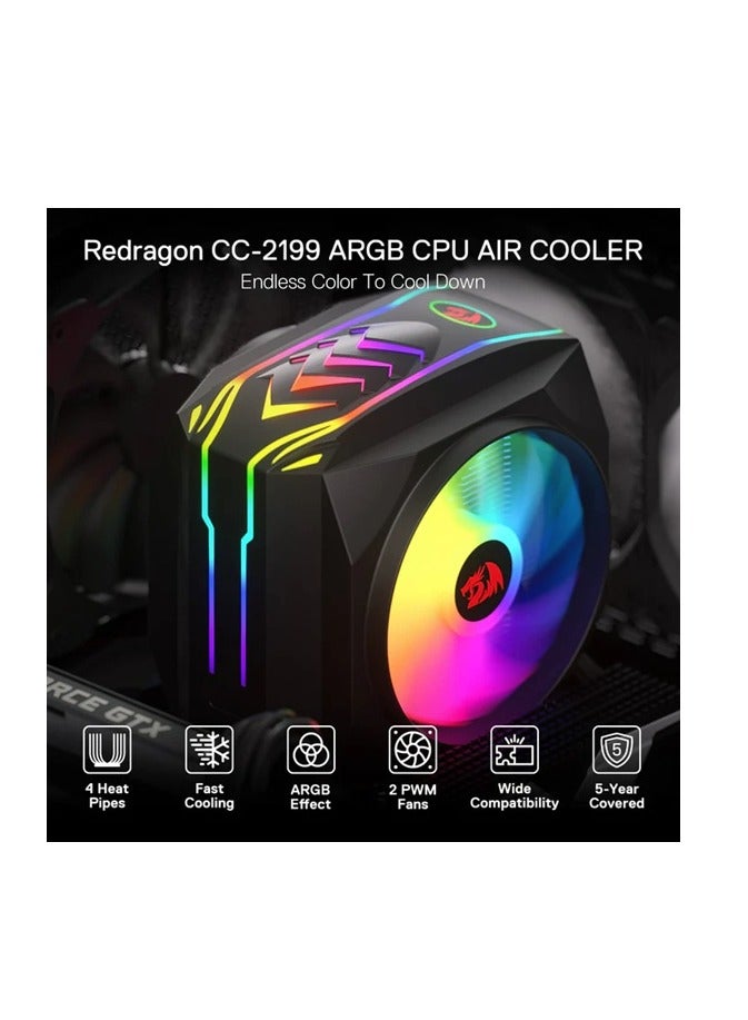 مبرد معالج هوائي Redragon Balder CC-2199 ARGB
