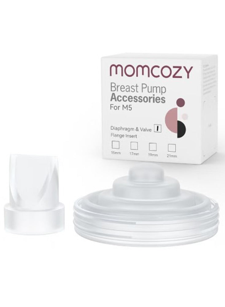 Momcozy Duckbill Valves & Silicone Diaphragm for Momcozy M5, Original Momcozy M5 Breast Pump Replacement Accessories, 1 Pack