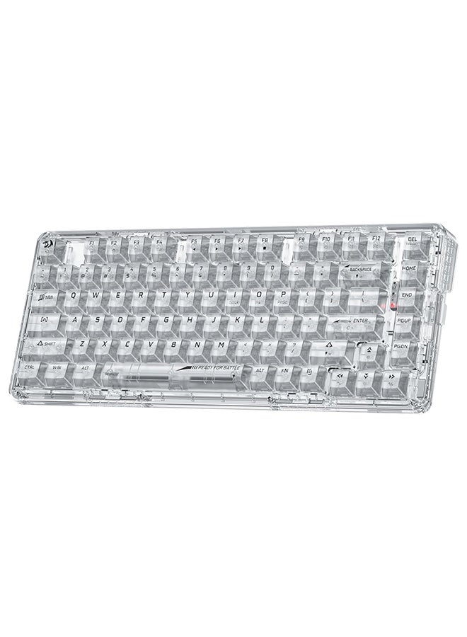 كيبورد جيمنج Redragon K649CT-RGB-PRO ميكانيكال شفاف أبيض