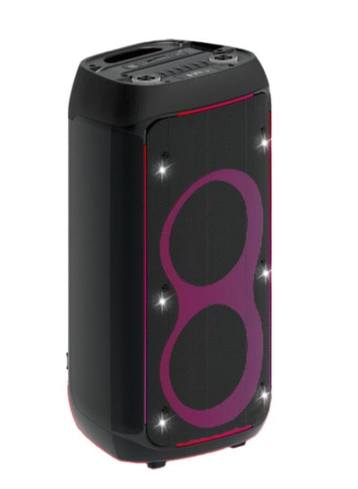 Professional Battery Powered Speaker System, 8" Deep Bass X-Bass Sound, 7.4V/5400mAh Lithium Battery, Bluetooth, SD Card