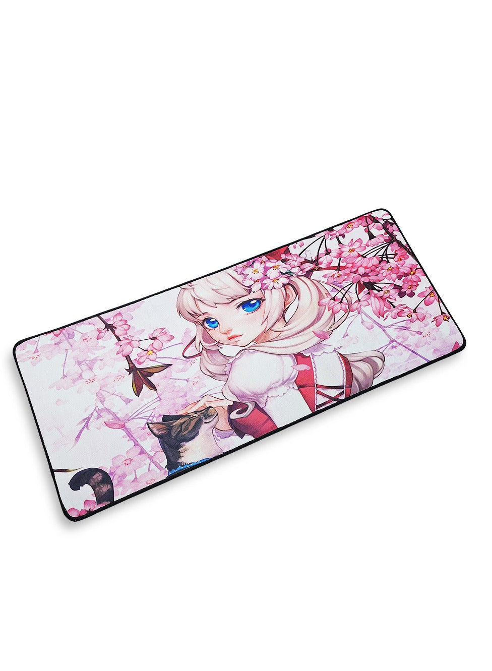 Gaming Mouse Pad , Cute Anime Girl Themed ( 70cmx30cmx3mm ), HD Printing Style Desk Mat, Mouse and Keyboard Pad Extended, Waterproof Fabric Surface Mouse Pads for Desk, Anti-Slip Rubber Base