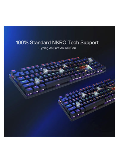 كيبورد جيمنج Redragon K608-R Valheim ميكانيكال مفاتيح زرقاء أسود
