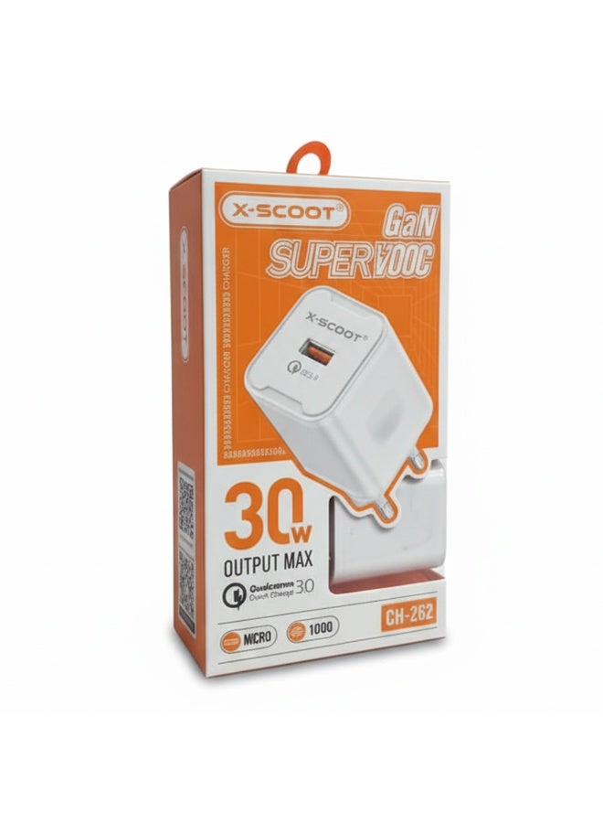 كابل شحن سريع X-SCOOT CH-262 منفذ