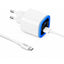 CH-221 Dual USB Wall Charger – DC 5V/2.4A Fast Charging,Type-C Cable, EU Plug, Intelligent Safety Protection, Compact Tr