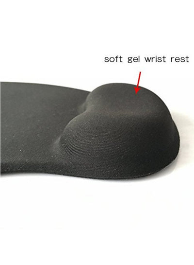 Soft Skin Mouse Pad With Gel Wrist Support Band Multicolour